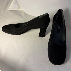 Stuart Weitzman Size 8 Narrow Black Suede Pumps